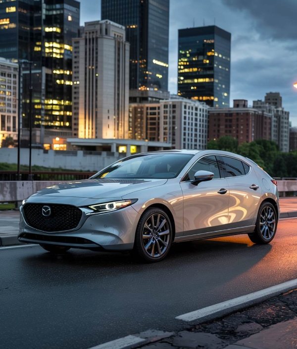 Mazda Certified Collision Repair mazda driving downtown